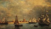 Eugene Boudin The Port of Camaret oil painting on canvas